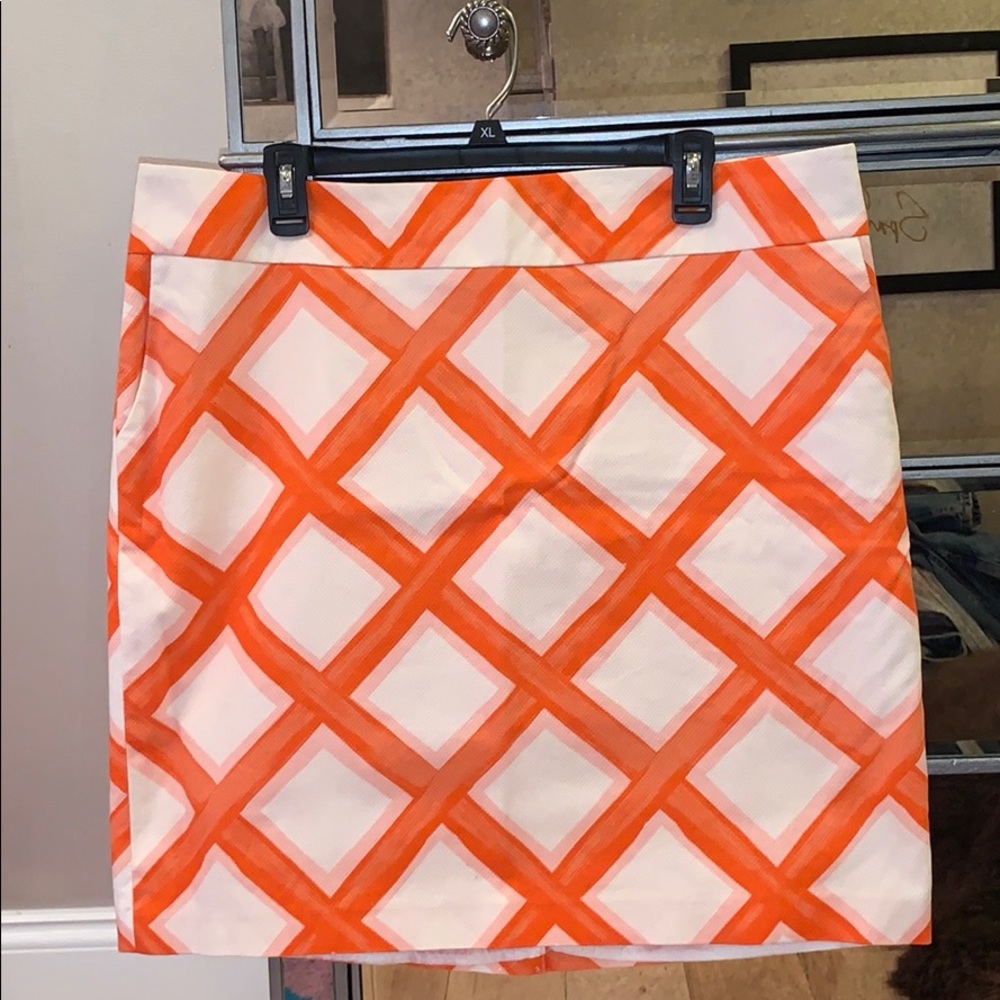 Midi White and Orange skirt